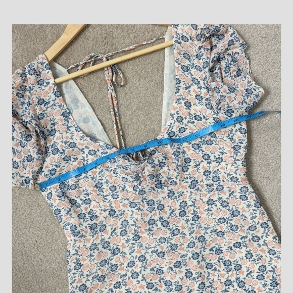Urban Outfitters UO Mini Dress Spring Shower Chiffon Floral Butterfly Print Sz L - Picture 10 of 15